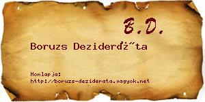 Boruzs Dezideráta névjegykártya